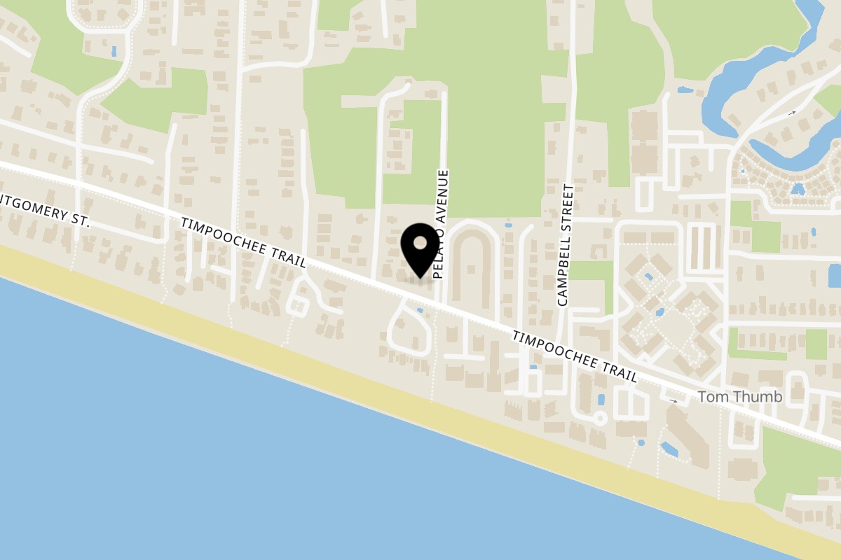 Map showing the location of Prema Organic Cafe on 3557 E County Hwy 30A in Santa Rosa Beach